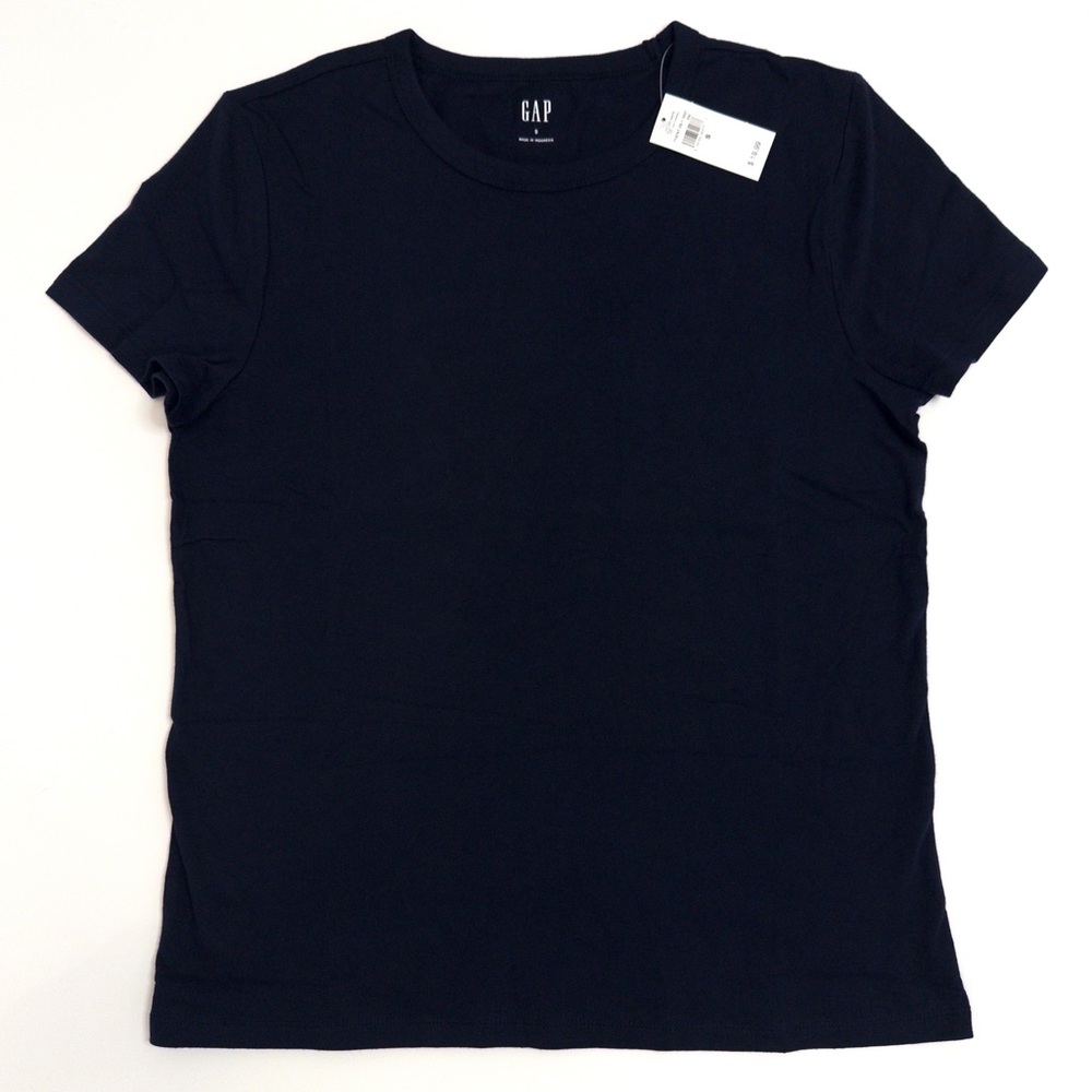 NWT GAP Favorite Crewneck T-Shirt Navy Blue Size S Basics - Picture 3 of 14